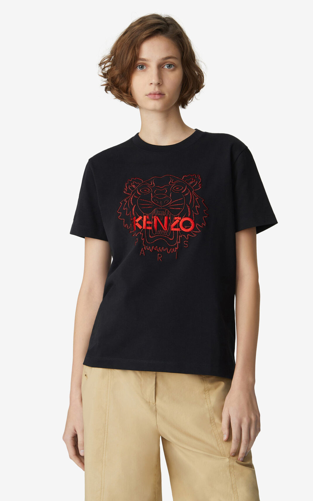 Kenzo Tiger loose fitting T Shirt Dam | 36912-GBSY